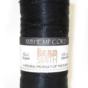 10lb Hemp Twine, 50 Grams/394 Ft., Black