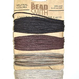 20lb Hemp Twine, 4-30ft Coils, Natural Colors