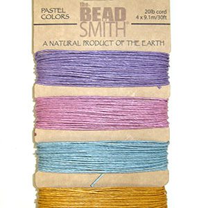 20lb Hemp Twine, 4-30ft Coils, Pastel Colors