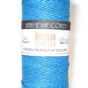 20lb Hemp Twine, 50 Grams/197 Ft., Aqua Blue