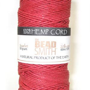 20lb Hemp Twine, 50 Grams/197 Ft., Red