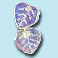 10mm Czech Pressed Glass Mini Heart Leaves Crystal AB Beads