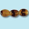 6x8mm Czech Pressed Glass Flat Oval Tortoise Beads
