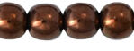 4mm Czech Druk Bead Metallic Dark Copper
