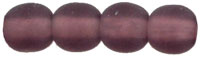 4mm Czech Druk Bead Frosted Transparent Amethyst