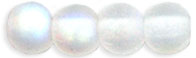 4mm Czech Druk Bead Frosted Crystal AB