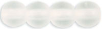 4mm Czech Druk Bead Frosted Crystal