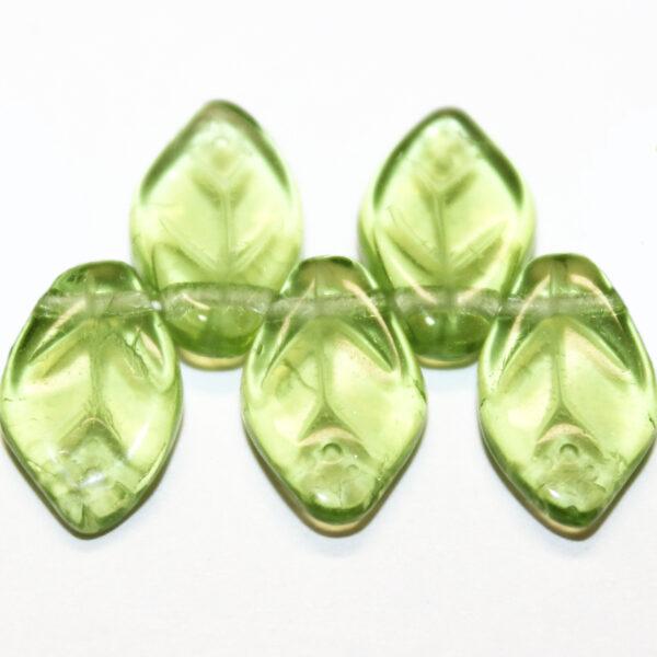 7x12mm Leaves Transparent Oak Green