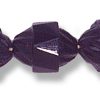 10x8mm Czech Faceted Fire Polish Cathedral Bead-Jet Swirl