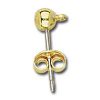 4mm Ball & Loop Gold Non-Precious Ear Posts with nut