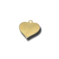 11mm Gold Non-Precious Smooth Heart Metal Charms
