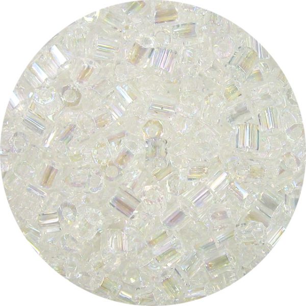 8/0 Japanese Hex Cut Seed Bead, Transparent Crystal AB