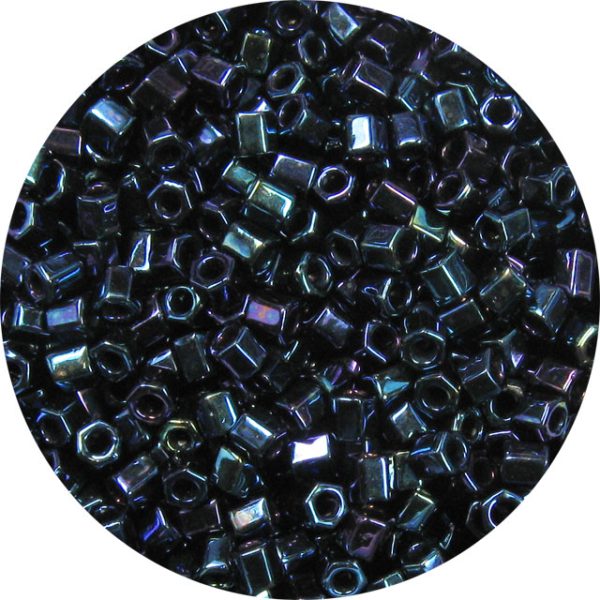 8/0 Japanese Hex Cut Seed Bead, Blue Iris