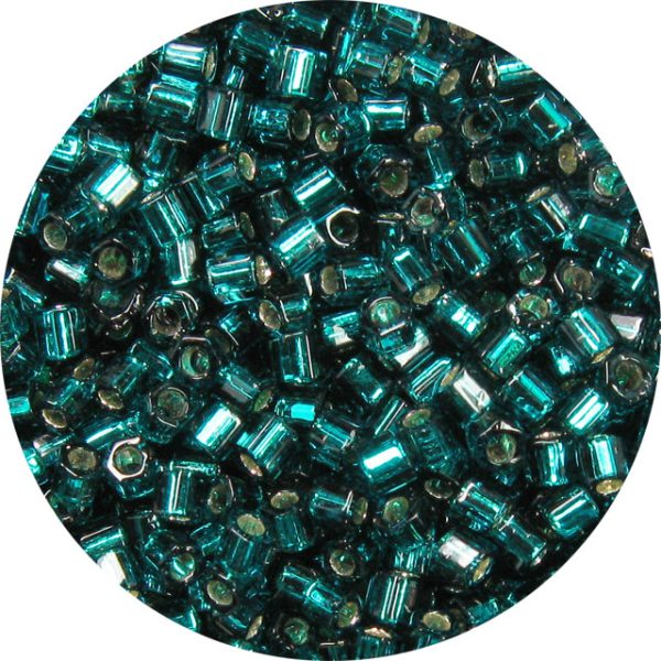 8/0 Japanese Hex Cut Seed Bead, Silver Lined Emerald
