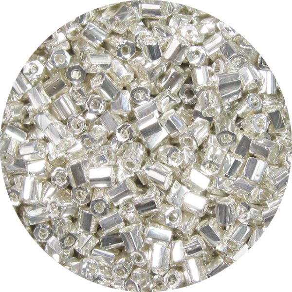 8/0 Japanese Hex Cut Seed Bead, Galvanized Metallic Silver*