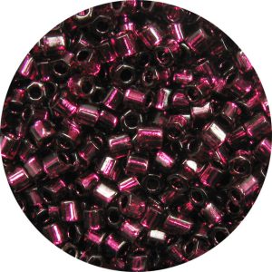 8/0 Japanese Hex Cut Seed Bead, Silver Lined Cabernet*