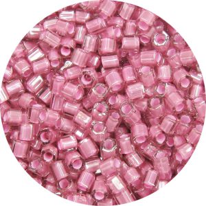 8/0 Japanese Hex Cut Seed Bead, Rose Lined Amethyst