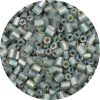 8/0 Japanese Hex Cut Seed Bead, Frosted Silver Lined Black Diamond AB