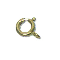 Gold Spring Ring Clasp with Jump Ring