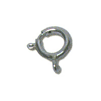 Silver Spring Ring Clasp with Jump Ring