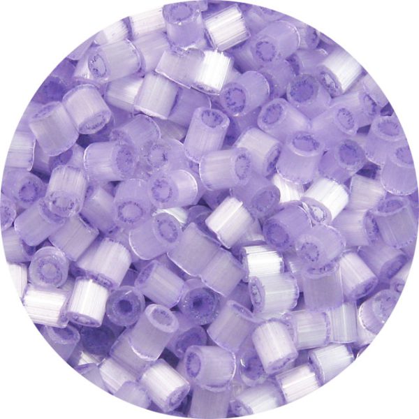 8/0 Japanese Cut Off Cylinder Seed Bead, Lavender Satin