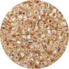 8/0 Japanese Seed Bead, Silver Lined Peach AB