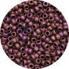 Japanese Seed Bead, Frosted Metallic Cranberry AB