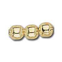 4mm Gold Round Non-Precious Metal Beads