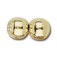 6mm Gold Round Non-Precious Metal Beads