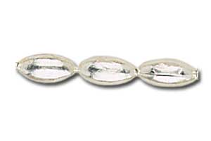 3x7mm Silver Oval Non-Precious Beads