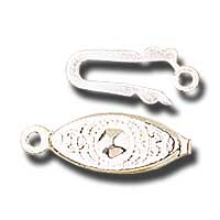 Silver Oval Filigree Clasps