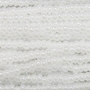 8/0 Czech Seed Bead, Ceylon White