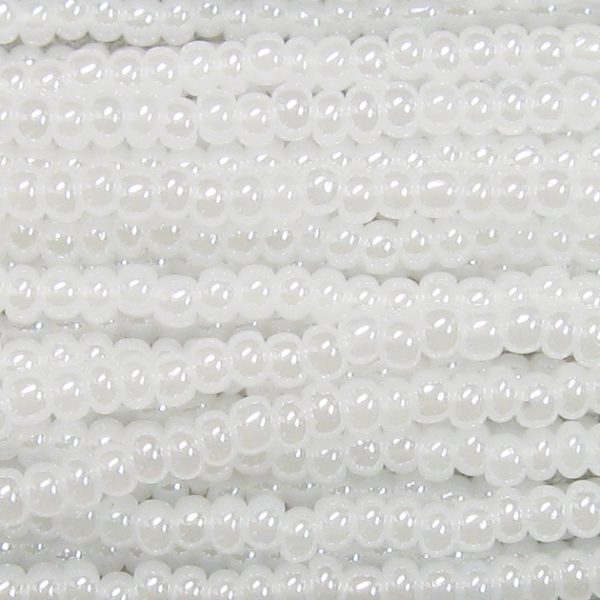 8/0 Czech Seed Bead, Ceylon White