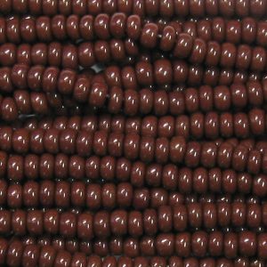 8/0 Czech Seed Bead, Opaque Dark Brown