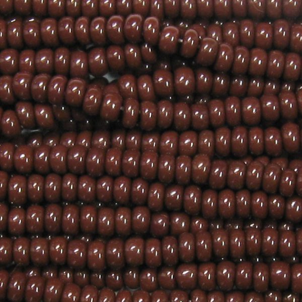 8/0 Czech Seed Bead, Opaque Dark Brown