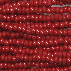 8/0 Czech Seed Bead, Opaque Maroon