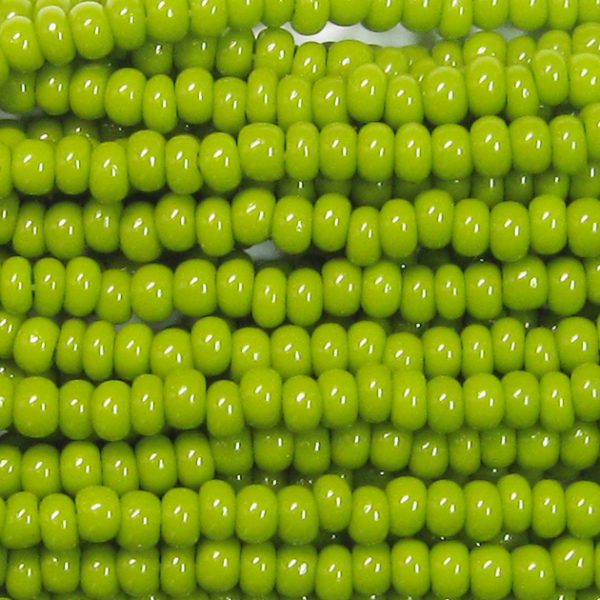 8/0 Czech Seed Bead, Opaque Olive Green