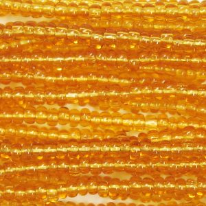 8/0 Czech Seed Bead, Transparent Topaz