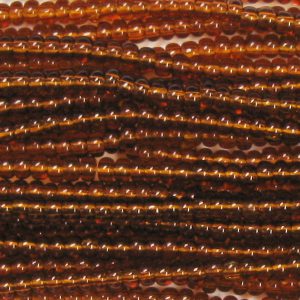 8/0 Czech Seed Bead, Transparent Smoke Topaz