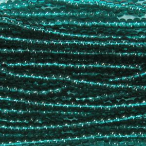 8/0 Czech Seed Bead, Transparent Emerald Green