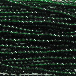 8/0 Czech Seed Bead, Transparent Bottle Green