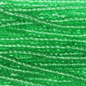 8/0 Czech Seed Bead, Transparent Peridot