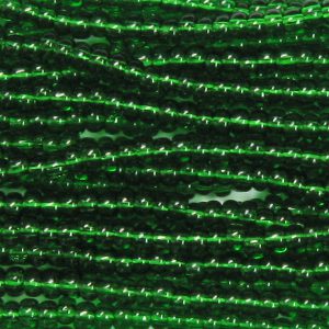 8/0 Czech Seed Bead, Transparent Kelly Green