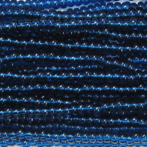 8/0 Czech Seed Bead, Transparent Montana Blue