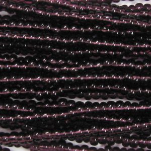 8/0 Czech Seed Bead, Transparent Dark Amethyst