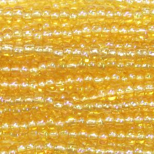 8/0 Czech Seed Bead, Transparent Topaz AB