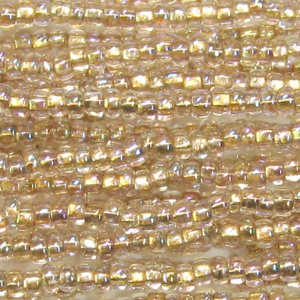 8/0 Czech Seed Bead, Bronze Lined Crystal AB
