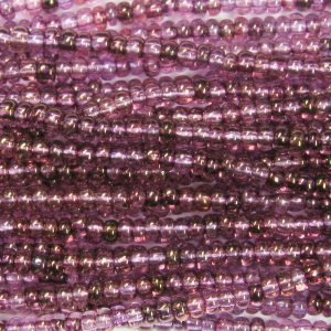 8/0 Czech Seed Bead, Transparent Amethyst Lumi