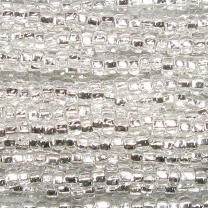 8/0 Czech Seed Bead, Silver Lined Crystal