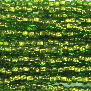 8/0 Czech Seed Bead, Copper Lined Olivine